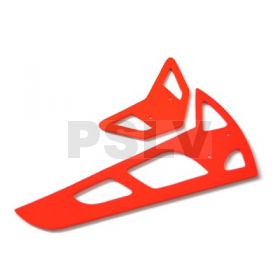 FUP-011K - FUSUNO CLEARCOATED Painted Neon Red Fiberglass Horizontal/Vertical Fins - Trex 600 XL Nitro / Electric ( 15mm longer) 2mm